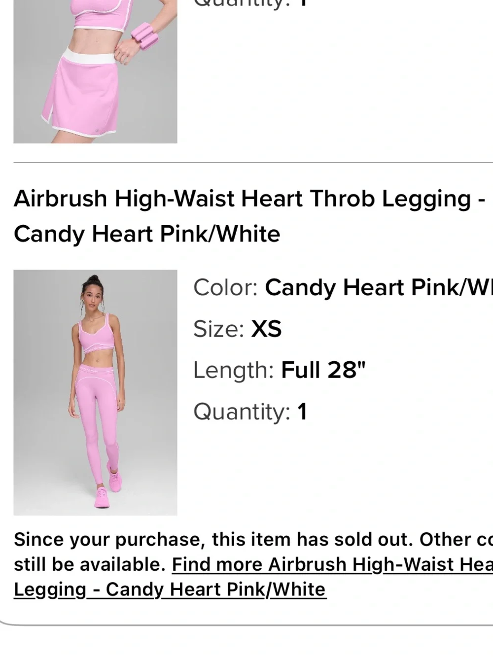 ALO Yoga Pink Athletic pants with White Trim